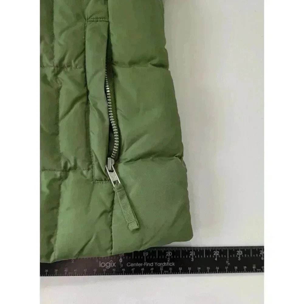 GAP Women’s Down Quilted Puffer Zip Up Vest Emerald Green Size M - Picture 9 of 10